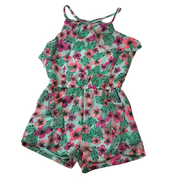 Girls Summer Spring Clothing Bundle Lot of 3 Dress Shorts Romper Jumpsuit Size M - Picture 6 of 16